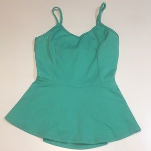 Teal peplum top